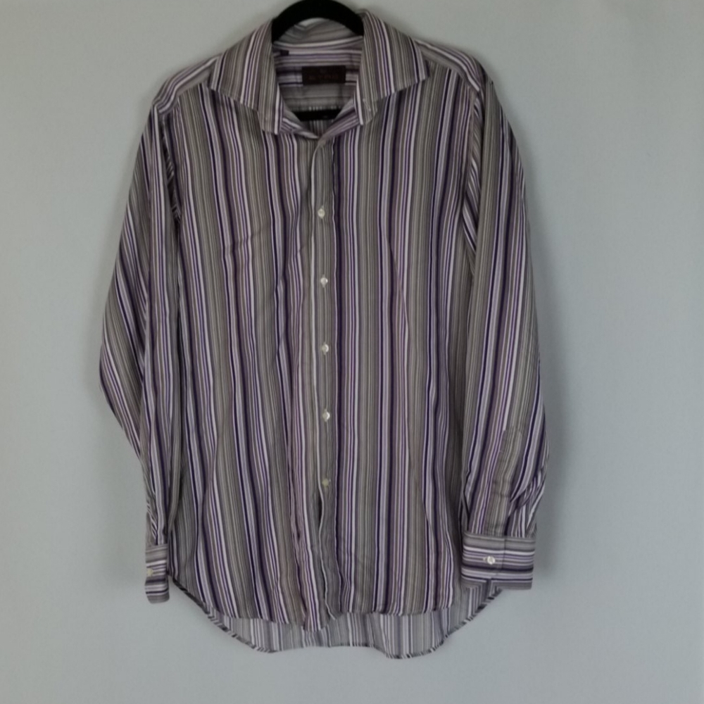Etro men 40 button up shirt long sleeve striped business office career